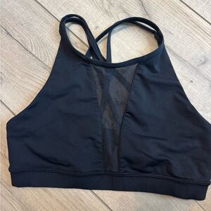 Lululemon High-Neck Mesh Panel Sports Bralette - Black